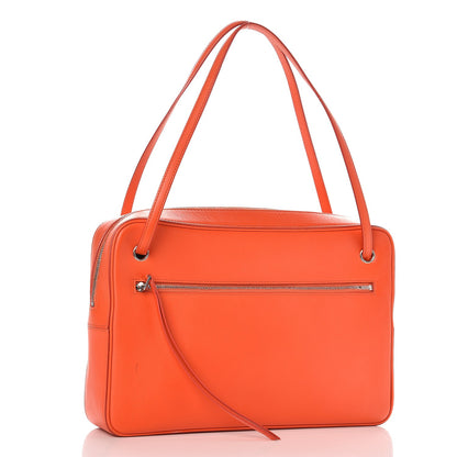Celine Nappa Side Lock Dragonne Shoulder Bag Bright Orange 2 of 13