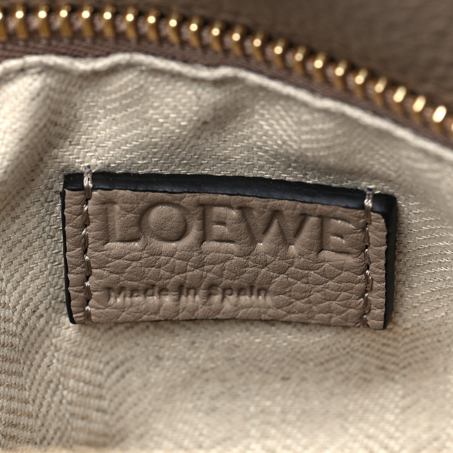 Loewe Grained Calfskin Small Puzzle Bag Sand 6 of 7