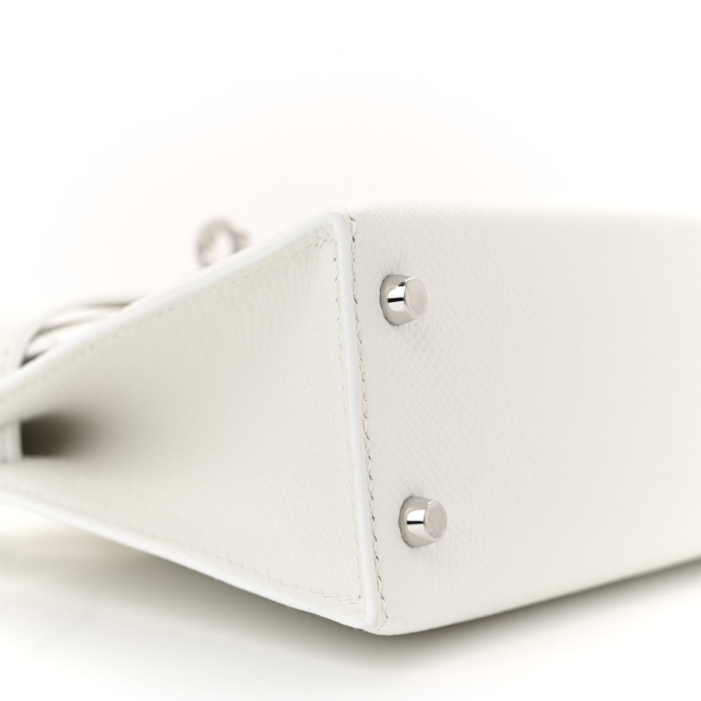 Epsom Mini Kelly Sellier 20 New White