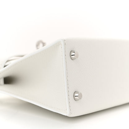Hermes Epsom Mini Kelly Sellier 20 New White 13 of 19
