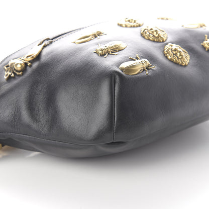 Gucci Calfskin Animal Studs Belt Bag Black 6 of 10
