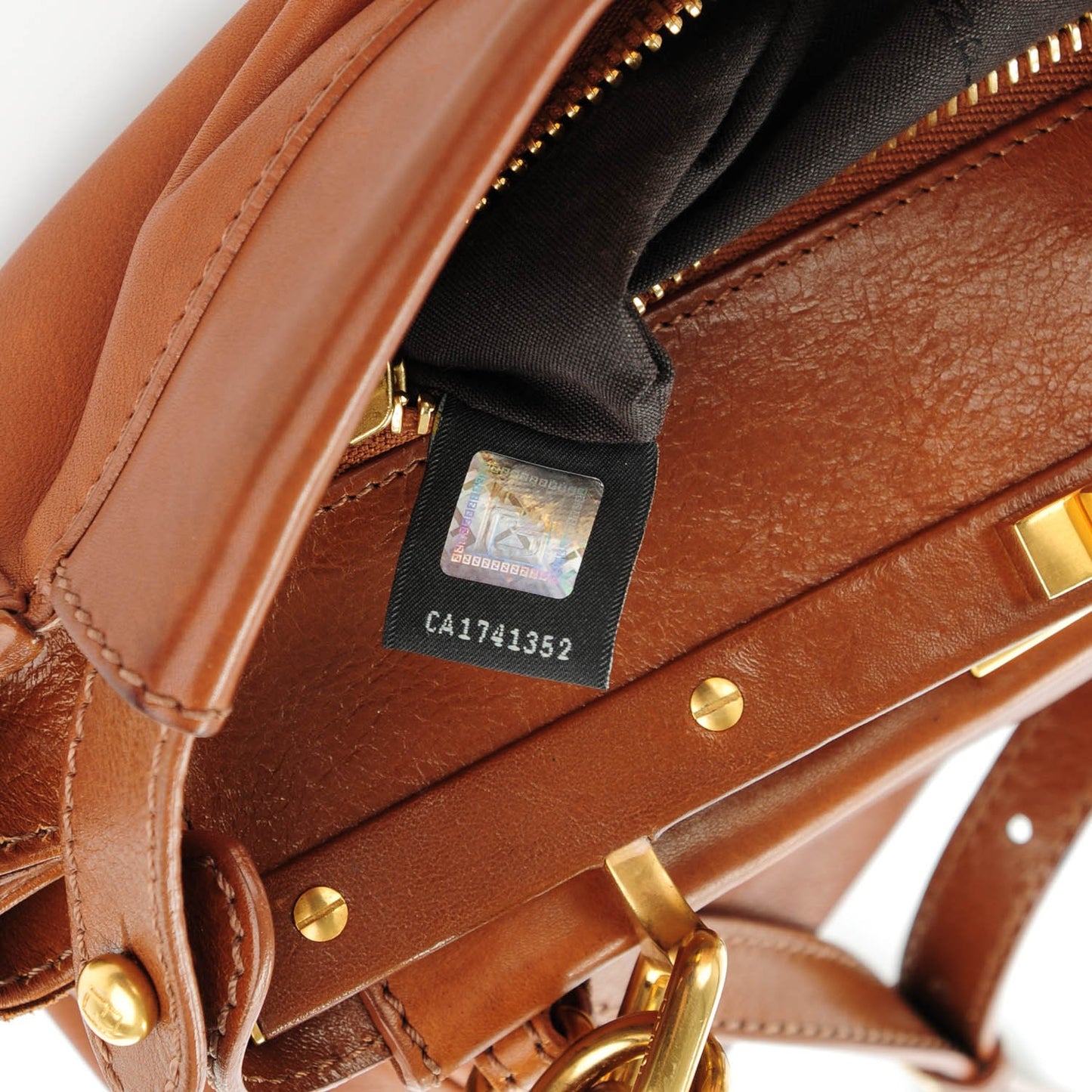 Vitello Saddle Medium Peekaboo Iconic Satchel Siena