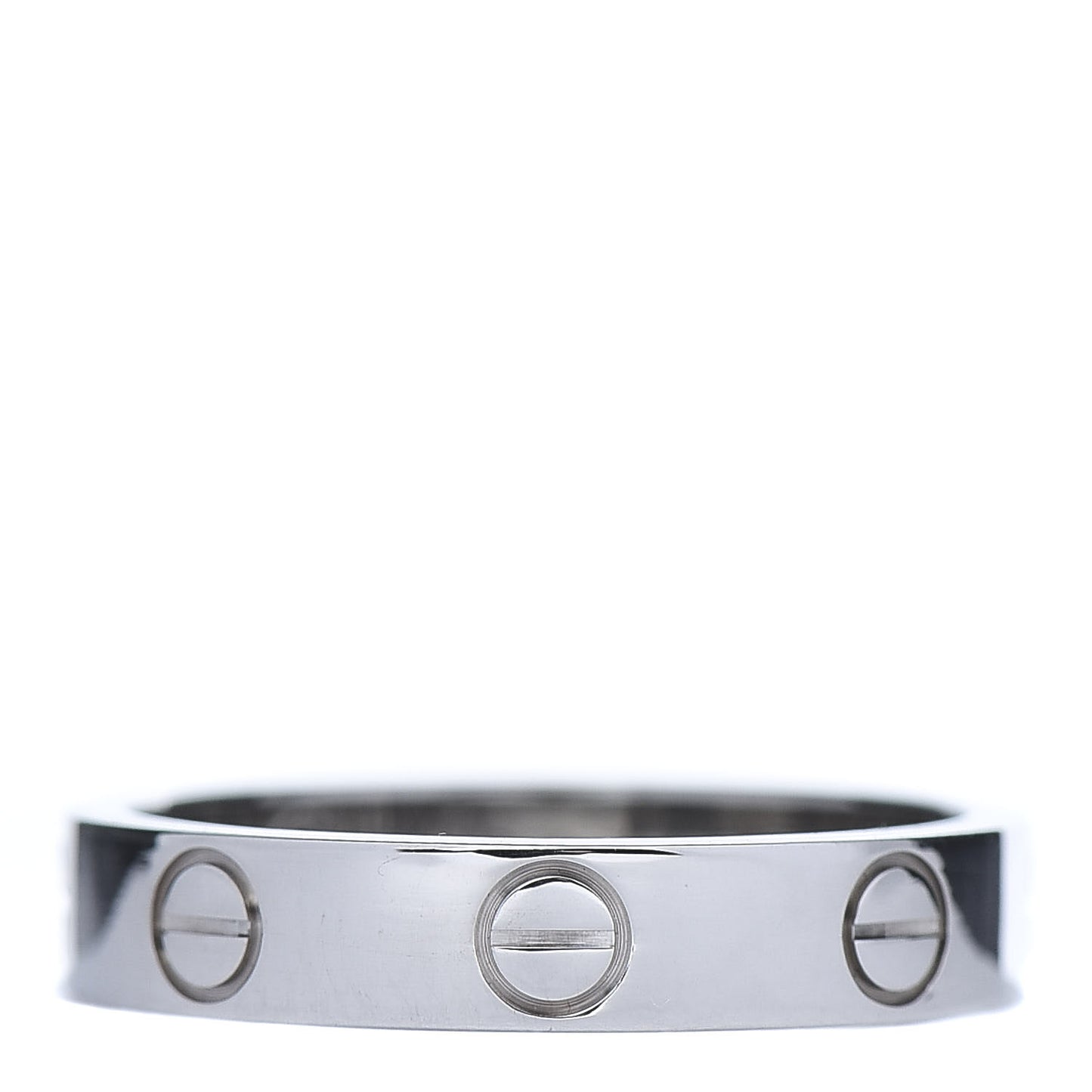 18K White Gold 3.5mm LOVE Wedding Band Ring 50 5.25