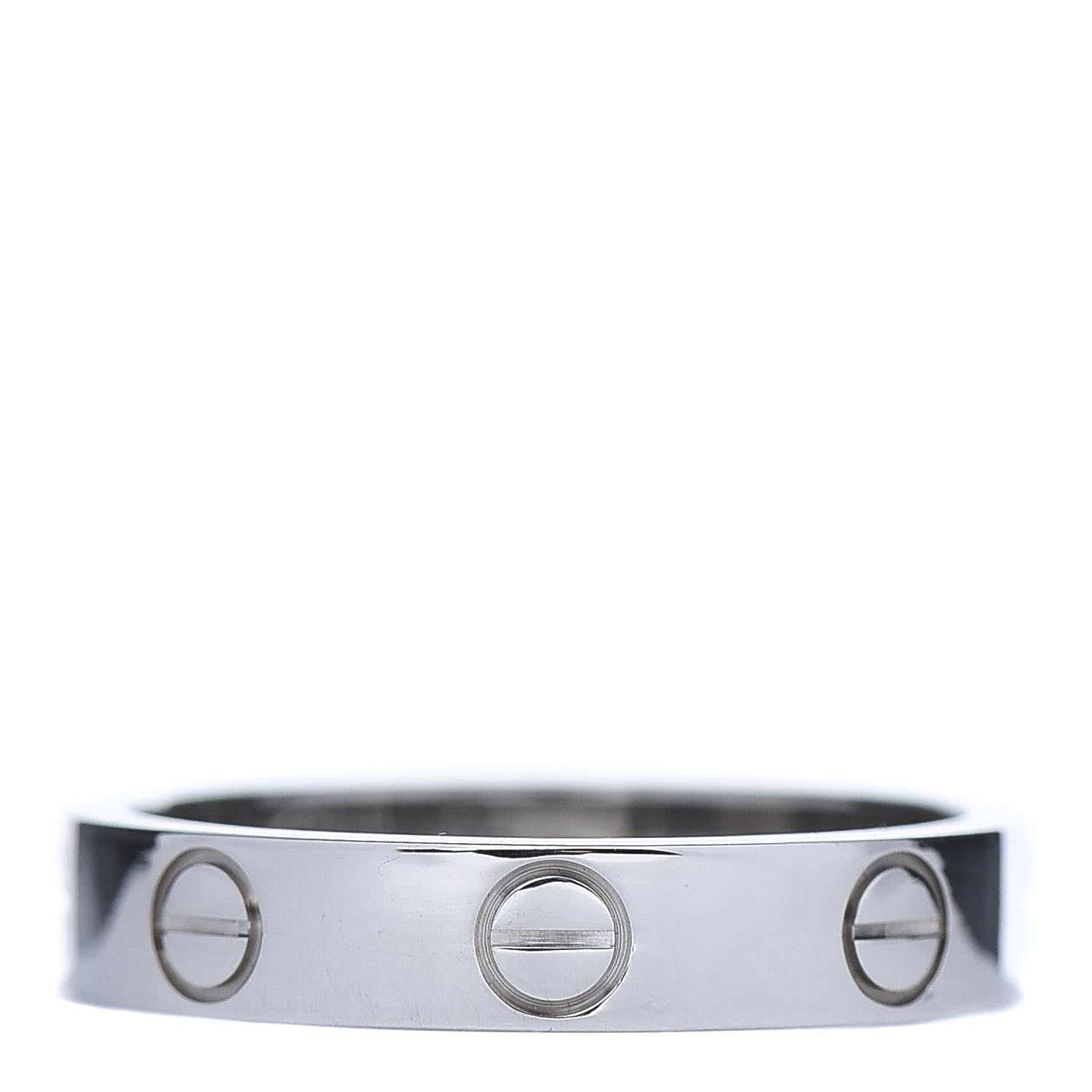 Cartier 18K White Gold 3.5mm LOVE Wedding Band Ring 50 5.25 1 of 5