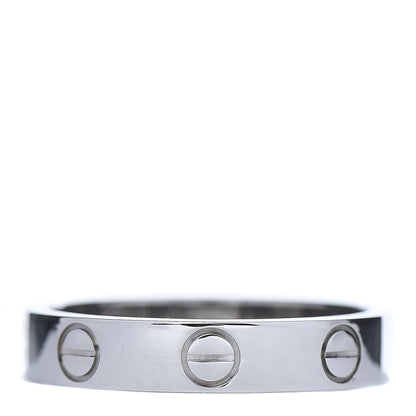 Cartier 18K White Gold 3.5mm LOVE Wedding Band Ring 50 5.25 1 of 5