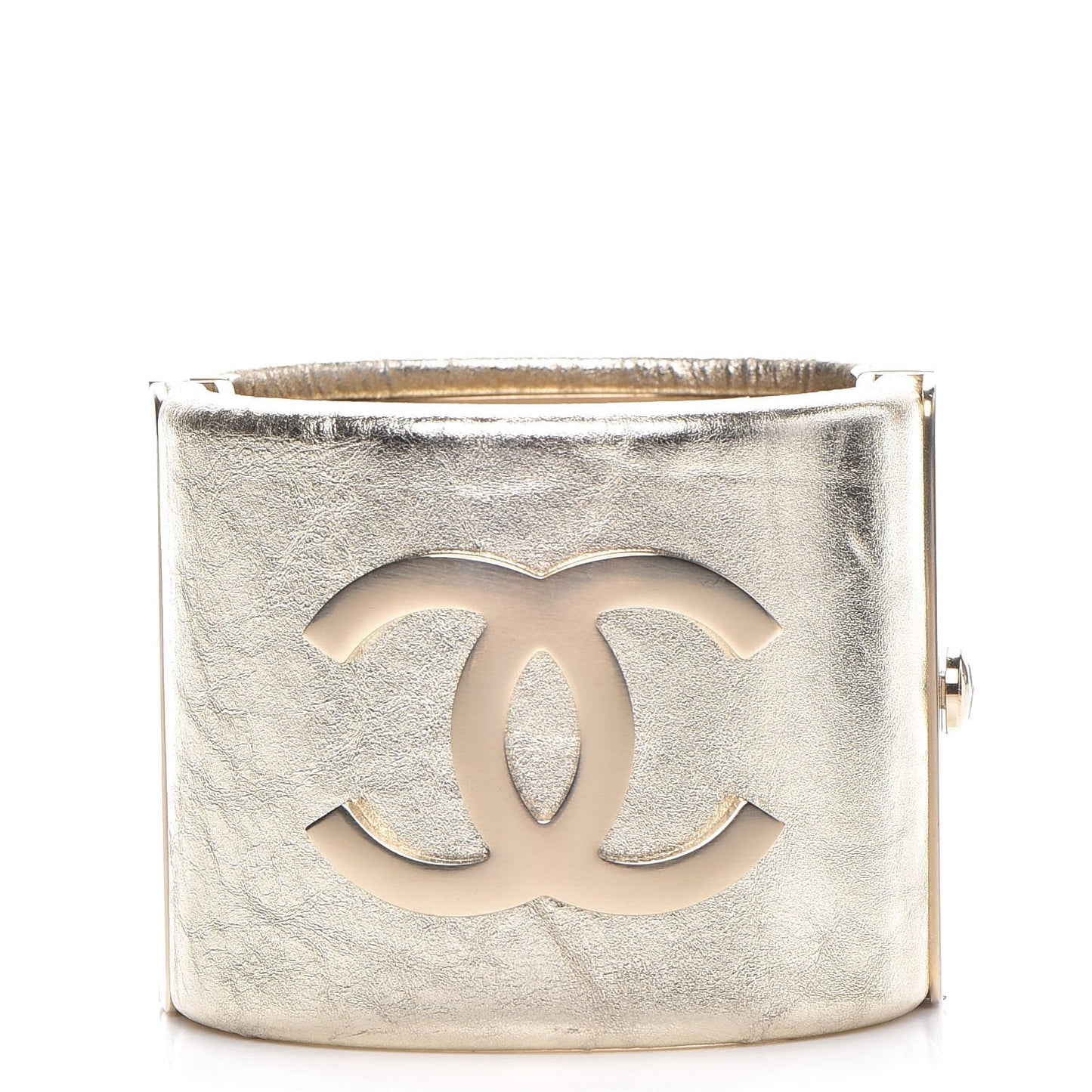 Metallic Lambskin CC Cuff Gold