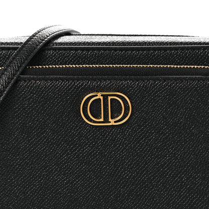 Christian Dior Grained Calfskin Caro Double Pouch Black 8 of 11