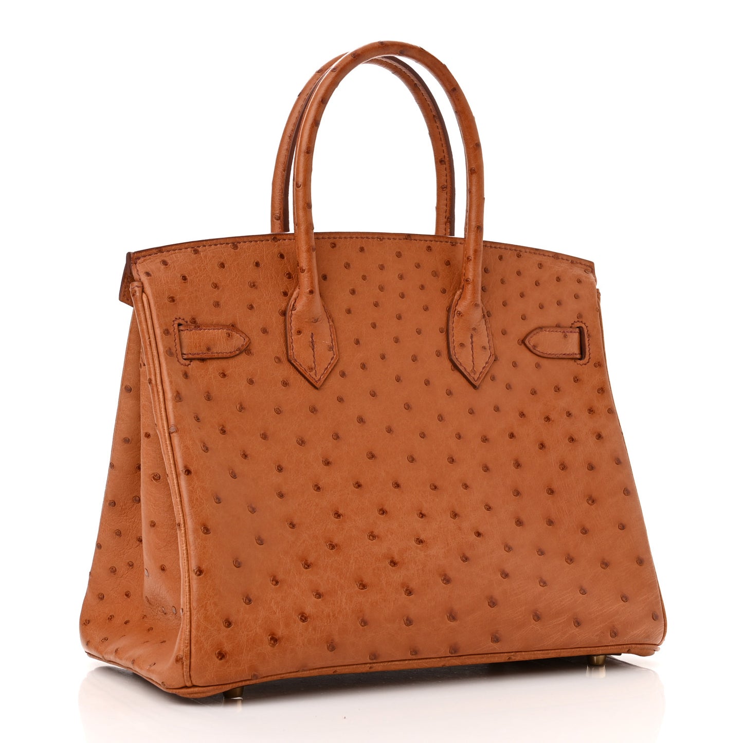 Ostrich Birkin 30 Gold