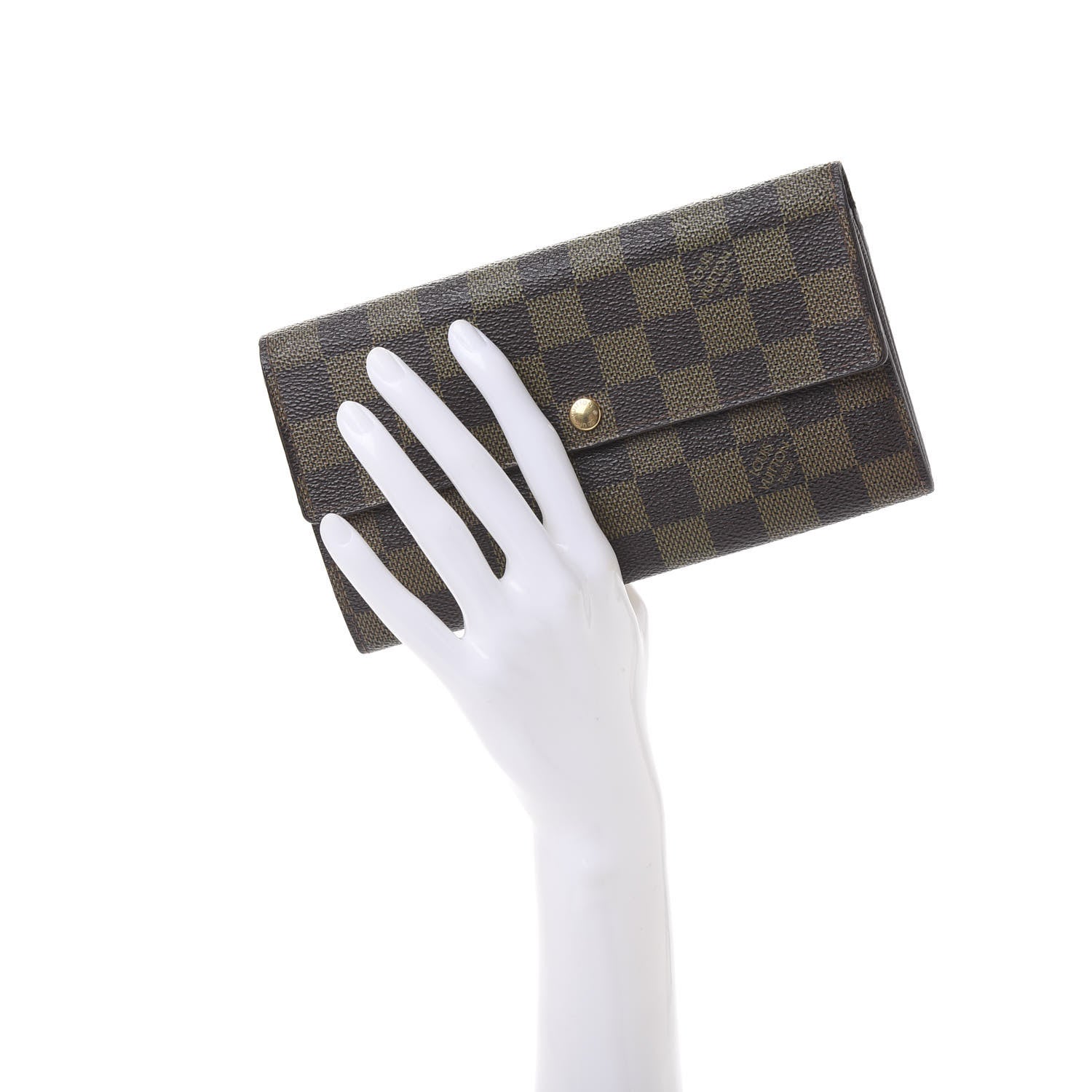 Louis Vuitton Damier Ebene Sarah Wallet 2 of 10
