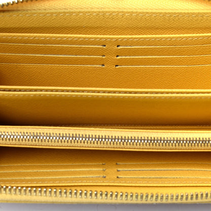 Louis Vuitton Damier Azur Zippy Wallet Jaune Pale 4 of 4