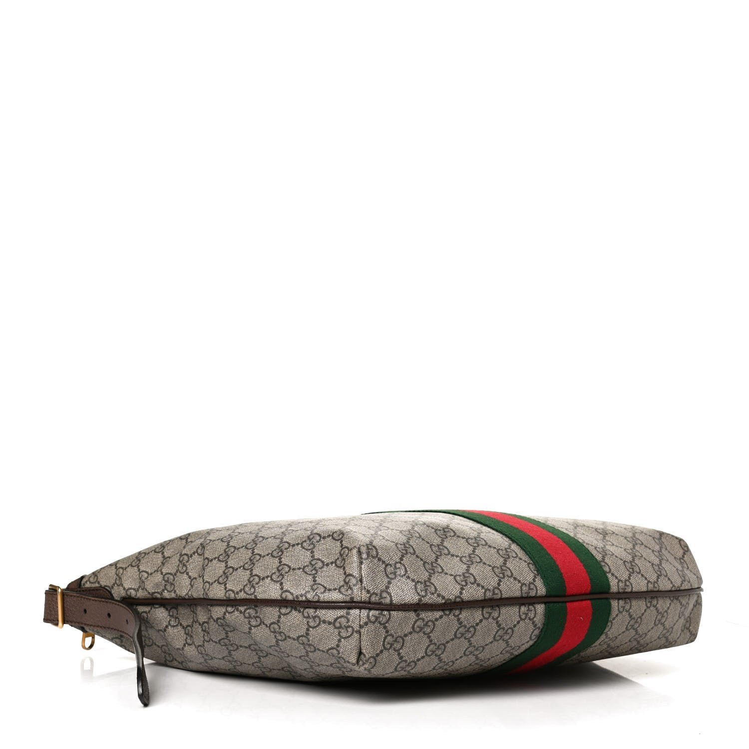 Gucci GG Supreme Monogram Web Ophidia Half Moon Hobo Brown 4 of 13