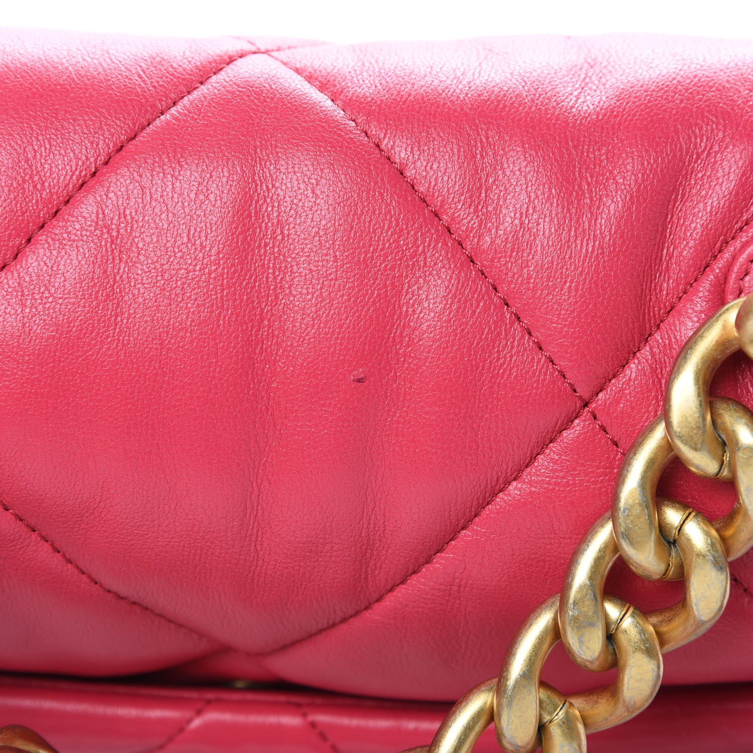 Chanel Lambskin Quilted Large Chanel 19 Flap Dark Pink 11 of 12