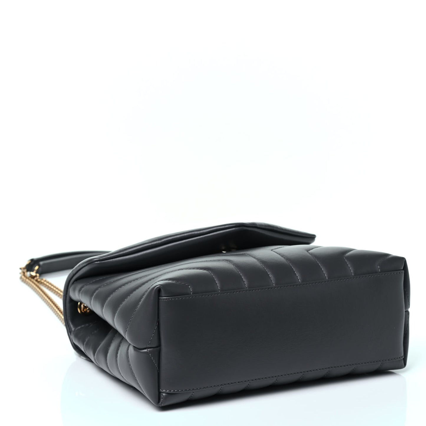 Calfskin Y Quilted Monogram Small Loulou Chain Satchel Storm