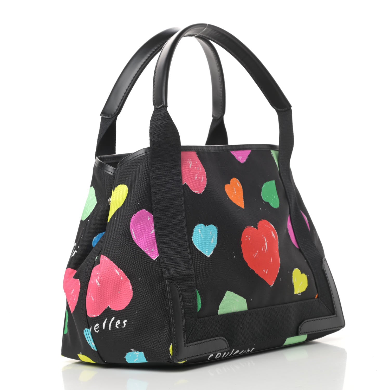 Balenciaga Canvas Archive Hearts S Navy Cabas Black Multicolor 4 of 13