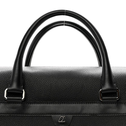Christian Louboutin Calfskin Sneakender Studded Duffle Bag Black 6 of 11