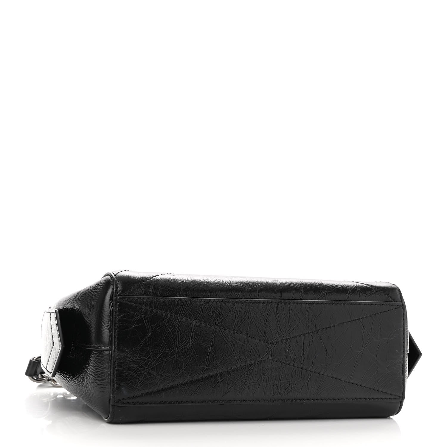 Givenchy Creased Patent Calfskin Small ID Flap Black 4 of 9