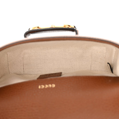 Gucci New Denim GG Monogram Dollar Calfskin Web Mini Horsebit 1955 Shoulder Bag Blue Tea Cuir Epilog 5 of 13