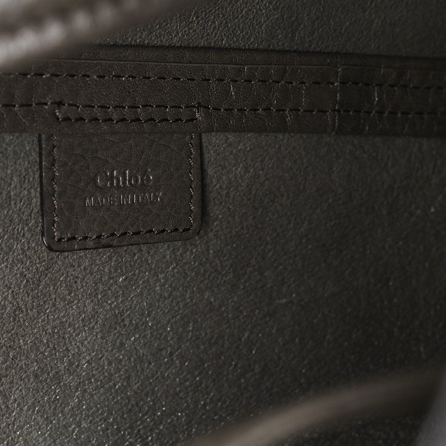 Grained Calfskin Large Spin Tote Flannel Grey