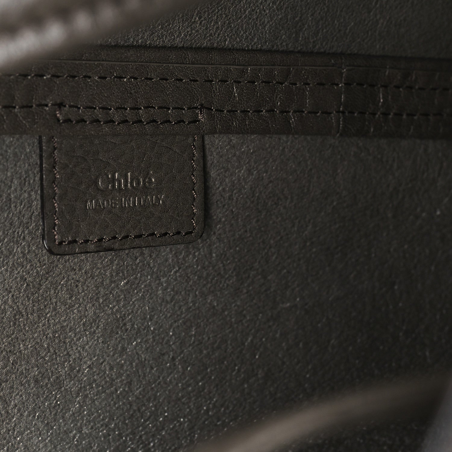 Chloe Grained Calfskin Large Spin Tote Flannel Grey 6 of 10