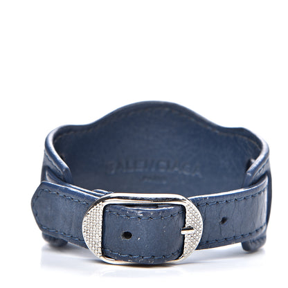 Balenciaga Agneau Arena Giant 12 Silver Hardware Bracelet Bleu Mineral 2 of 4