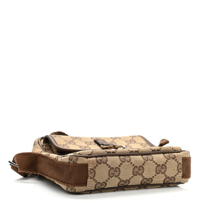Gucci Monogram GG Flight Crossbody Bag Dark Brown 4 of 10