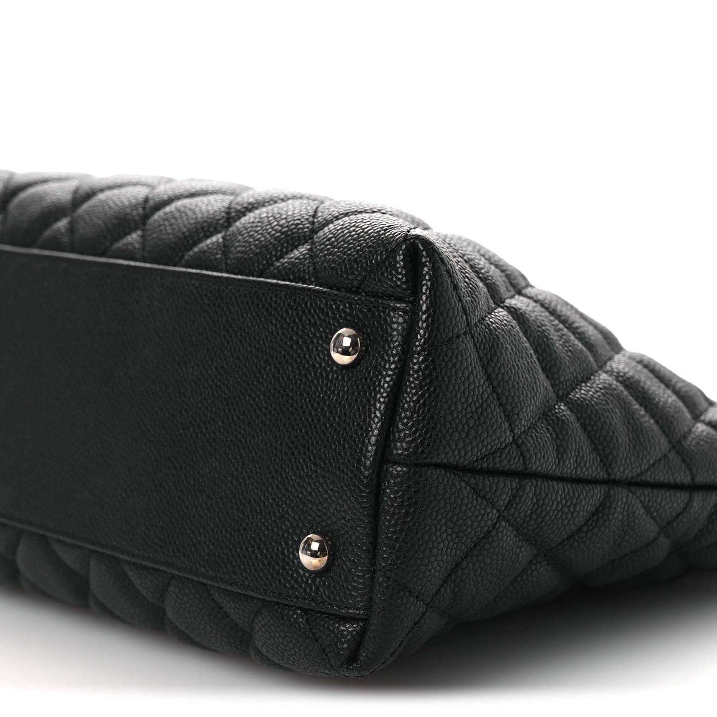 Caviar Quilted Easy Zip Tote Black