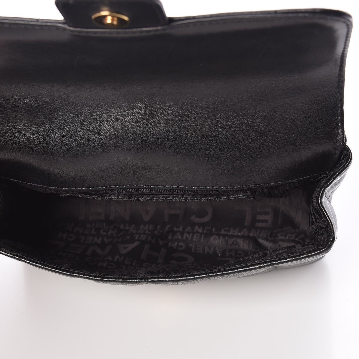 Lambskin Quilted Mini Chocolate Bar Camellia Flap Black