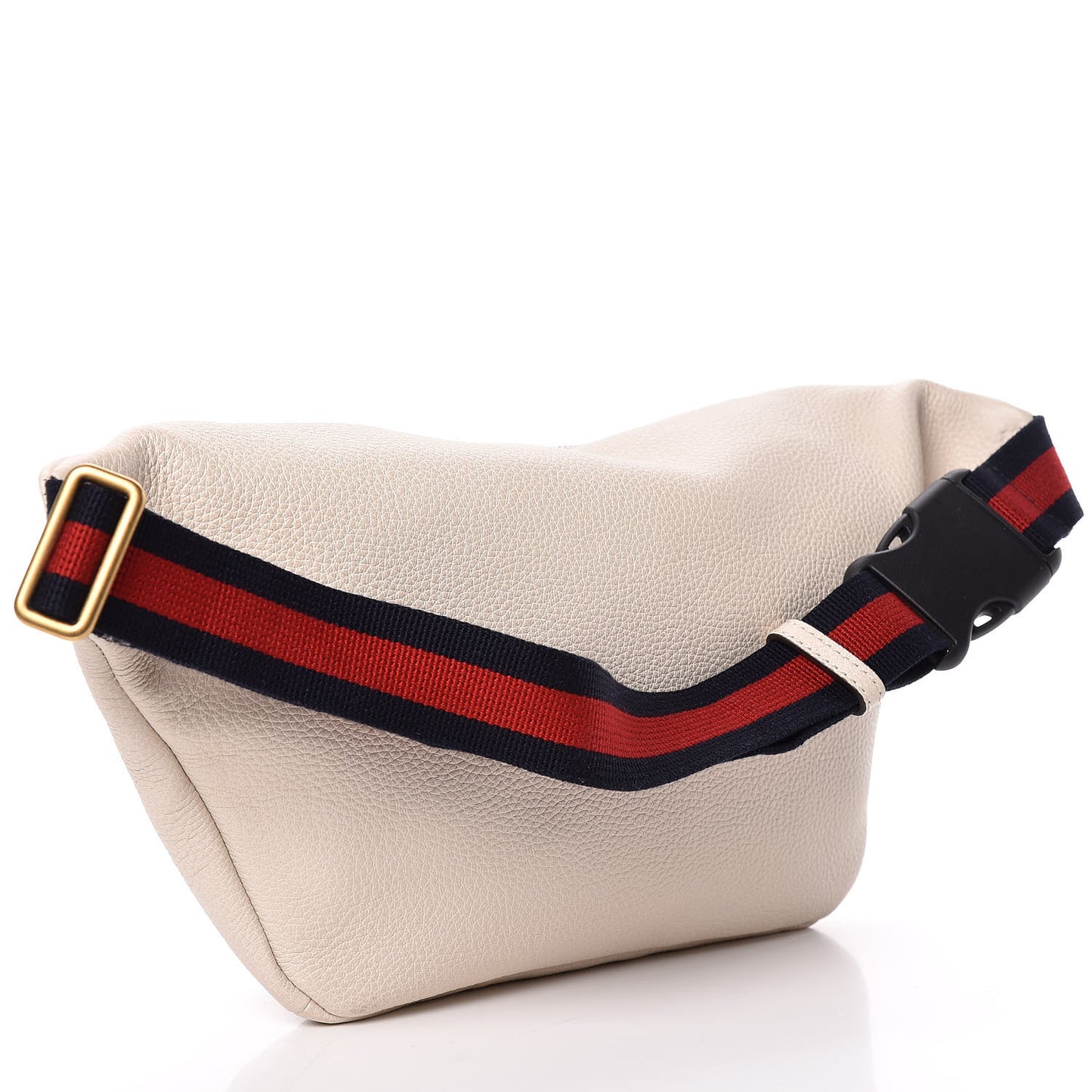 Grained Calfskin Coco Capitan Logo Belt Bag White