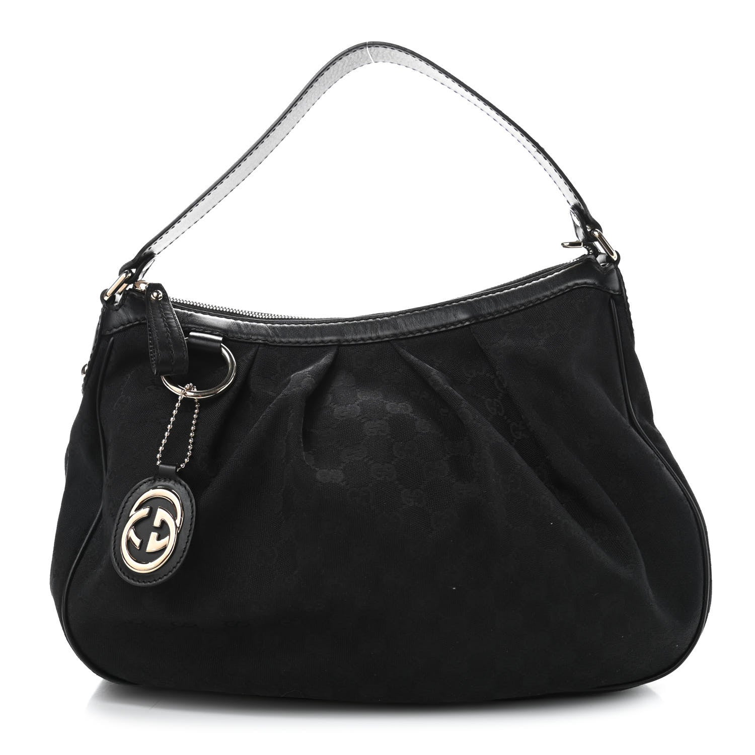 Gucci Monogram Medium Sukey Hobo Black 1 of 4
