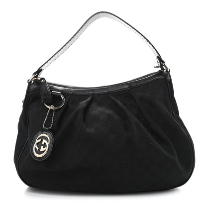 Gucci Monogram Medium Sukey Hobo Black 1 of 4