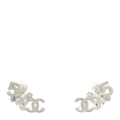 Chanel Crystal Star 5 CC Earrings Silver 1 of 4