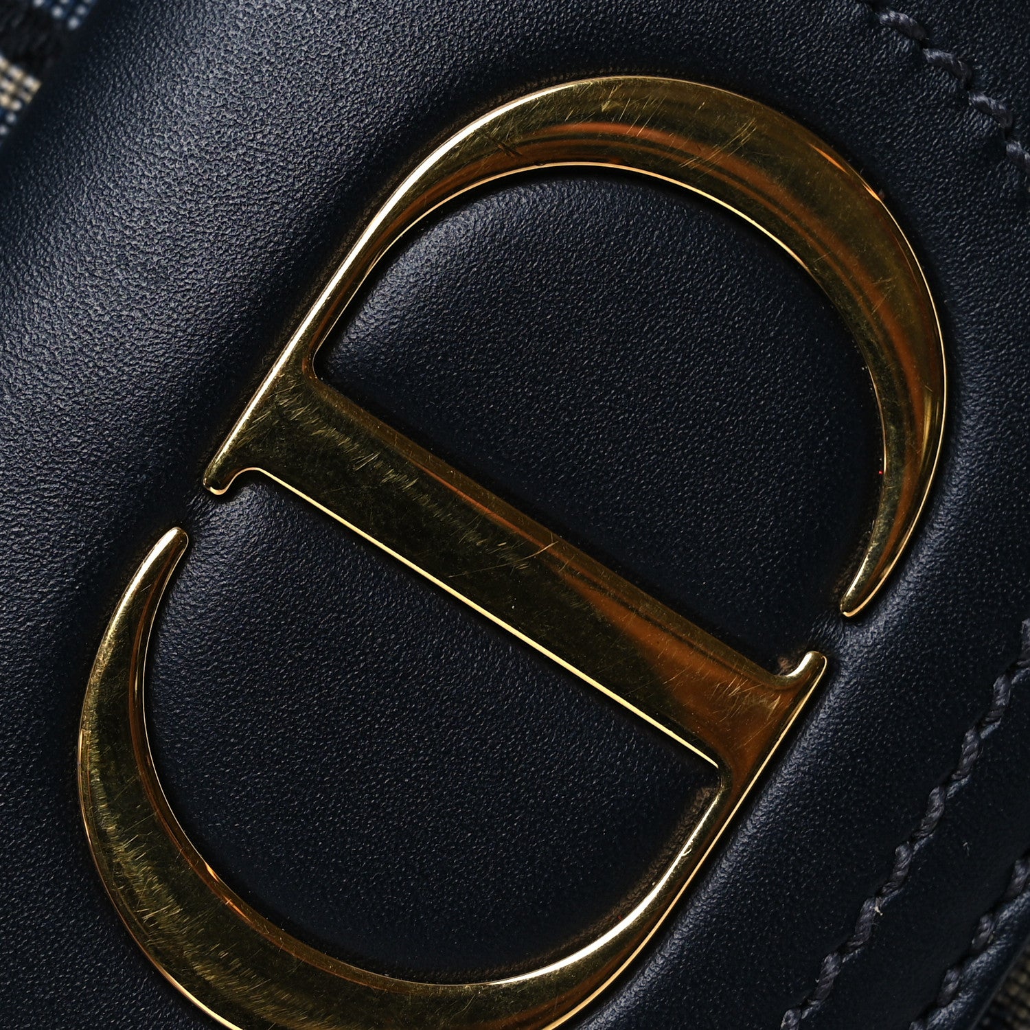 Christian Dior Oblique Medium Diordouble Chain Bag Blue 12 of 13