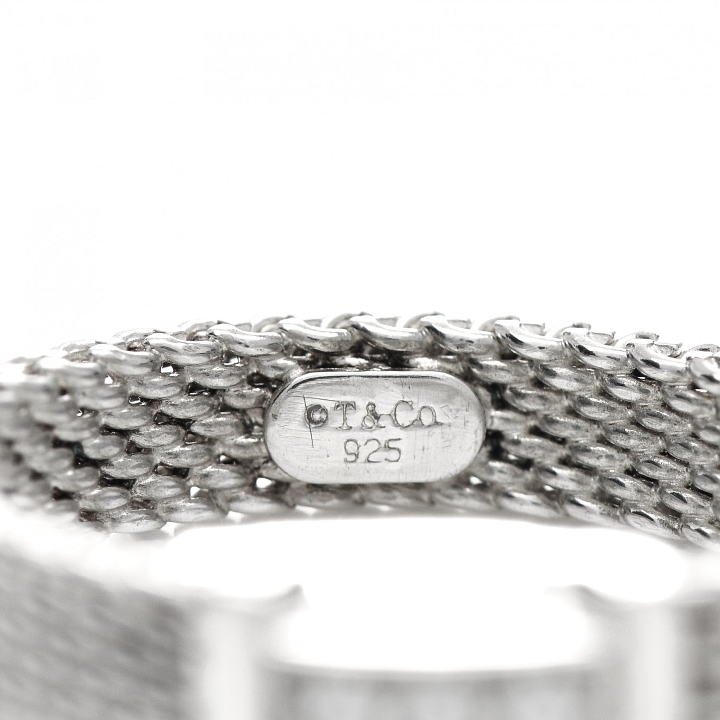 Sterling Silver Diamond Somerset Mesh Band Ring 47 4