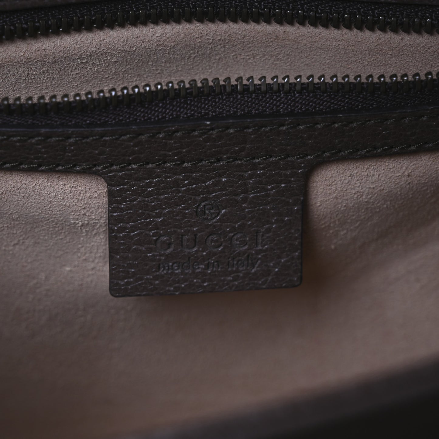 GG Supreme Monogram Textured Dollar Calfskin Web Small Ophidia Padlock Top Handle Bag Beige Ebony New Acero