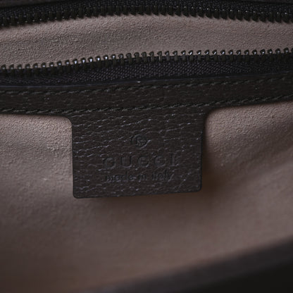 Gucci GG Supreme Monogram Textured Dollar Calfskin Web Small Ophidia Padlock Top Handle Bag Beige Ebony New Acero 6 of 13