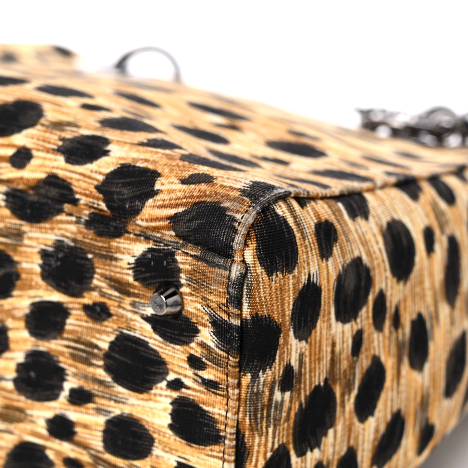 Christian Dior Canvas Leopard Print Medium Lady Dior 9 of 11