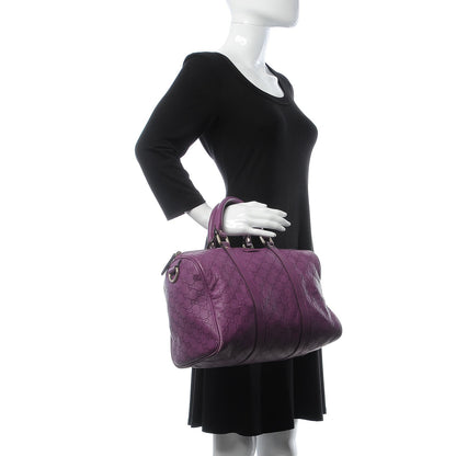 Gucci Guccissima Medium Joy Boston Purple 2 of 15