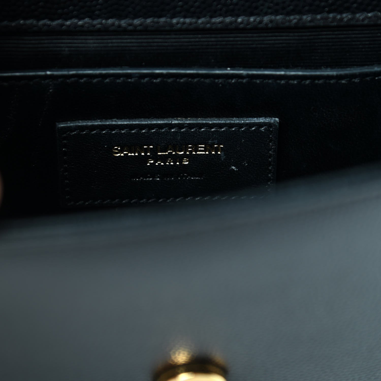 Saint Laurent Grain De Poudre Small Monogram Kate Satchel Black 6 of 10