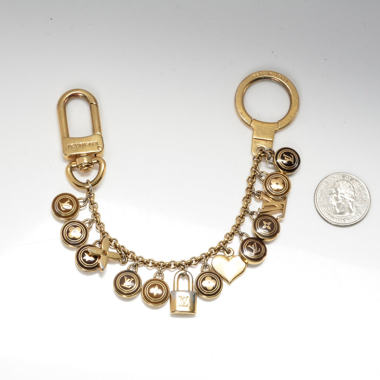 Pastilles Key Chain Bag Charm Brown
