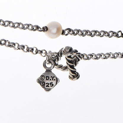 David Yurman Sterling Silver Freshwater Pearl Bead Chain Necklace 5 of 7