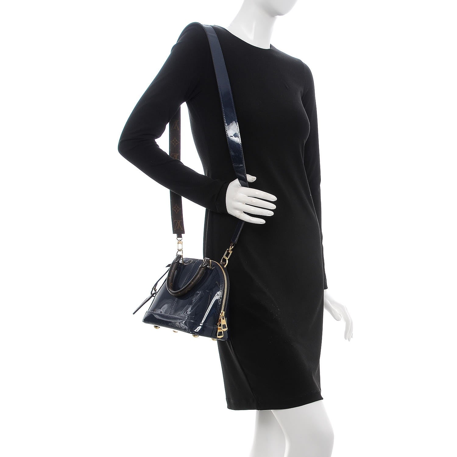 Louis Vuitton Patent Monogram Alma BB Marine 2 of 7