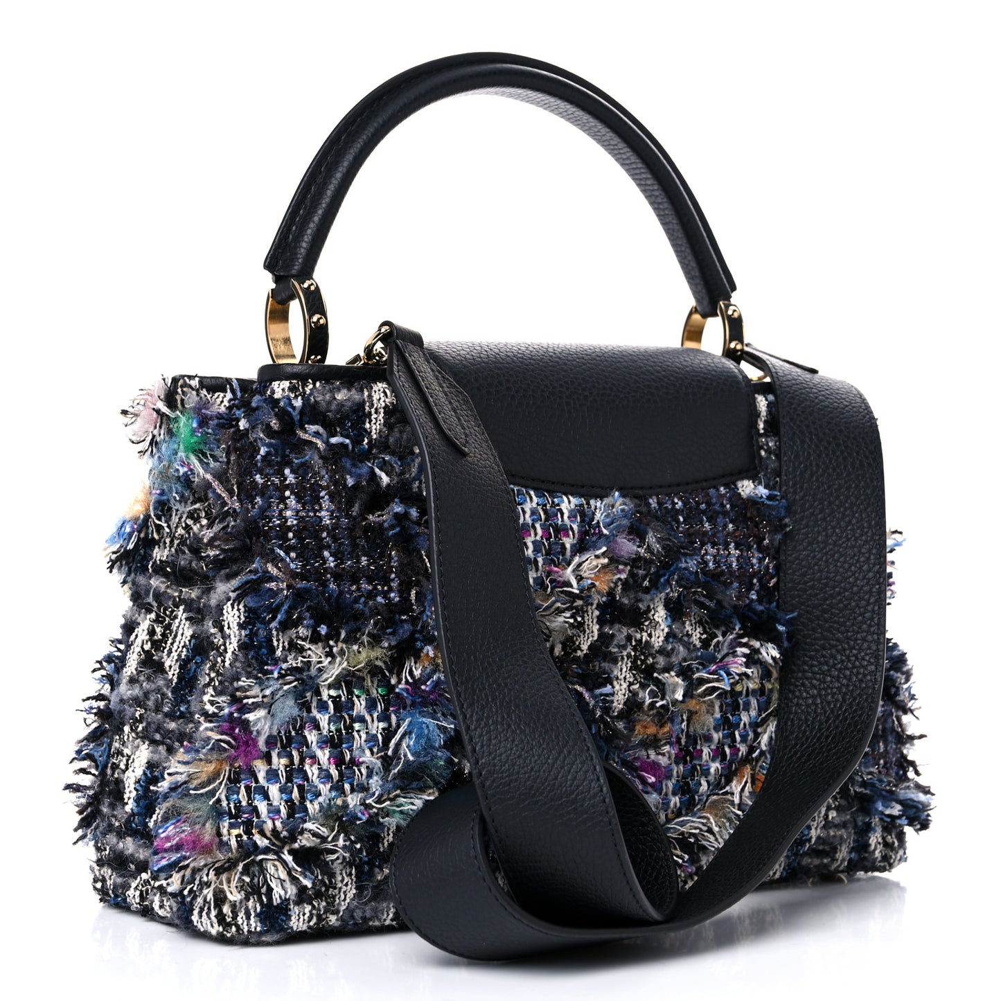 Tweed Calfskin Capucines MM Multicolor