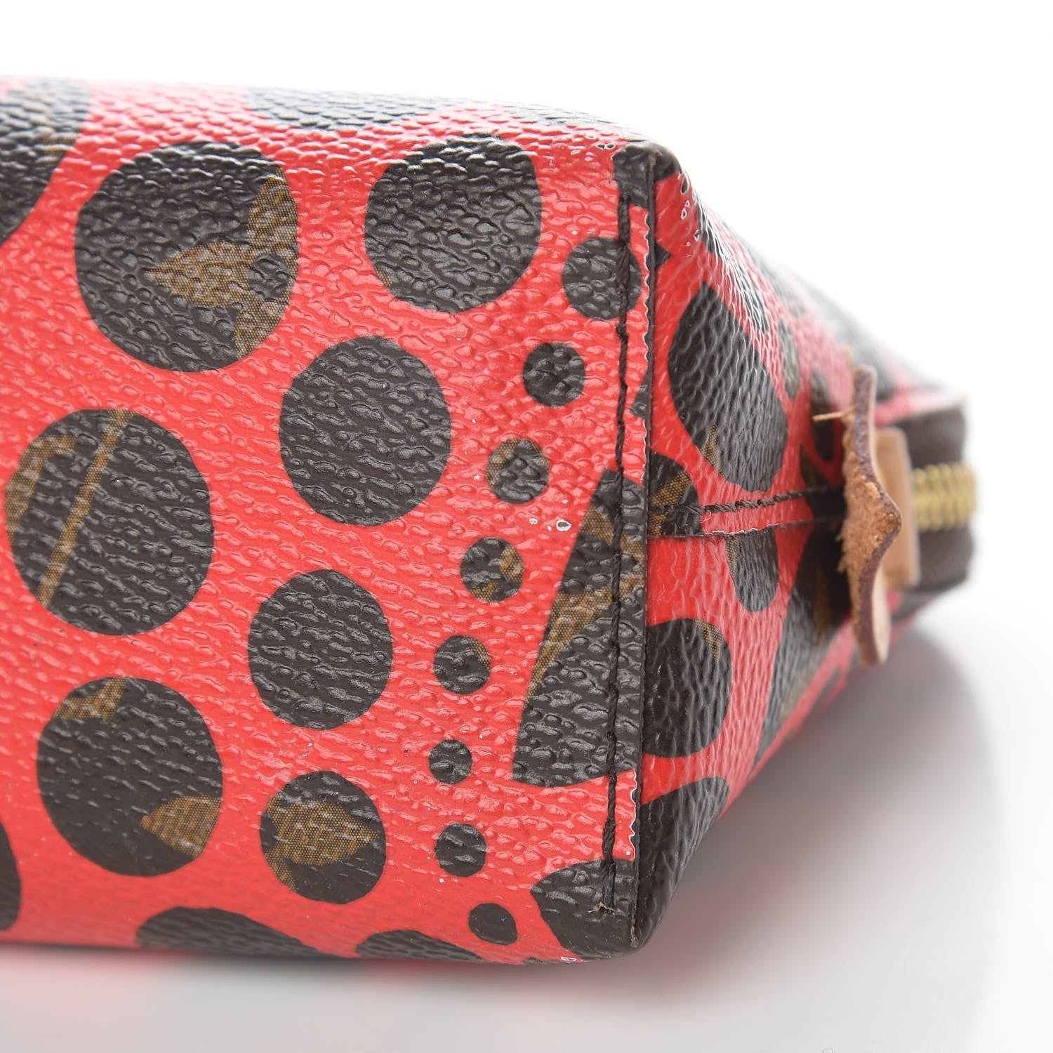 Louis Vuitton Monogram Kusama Pumpkin Dots Cosmetic Pouch Red 9 of 9