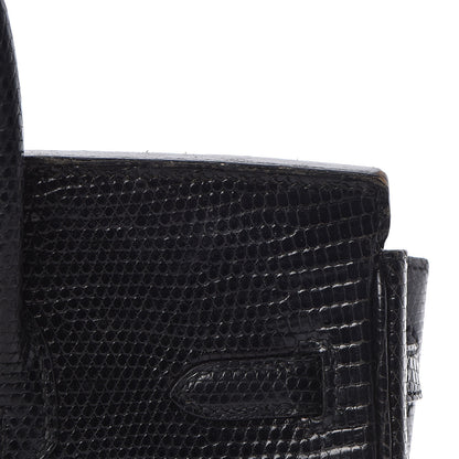 Hermes Lizard Birkin 25 Black 21 of 50