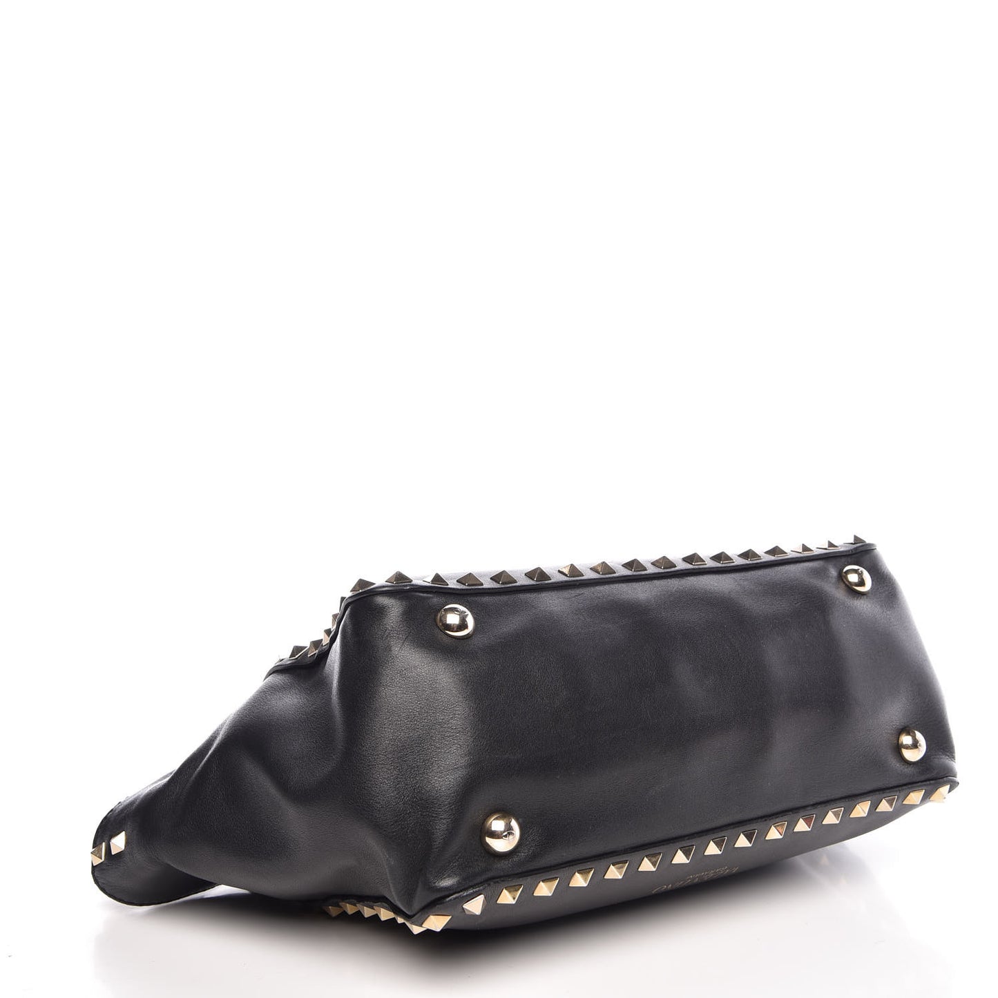 Vitello Small Rockstud Tote Black