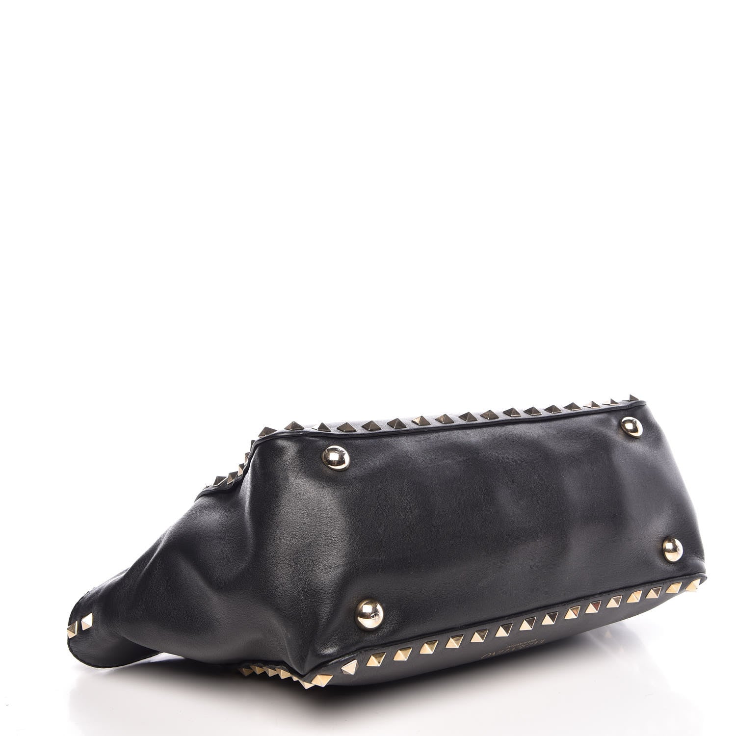 Valentino Garavani Vitello Small Rockstud Tote Black 4 of 6