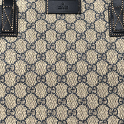 Gucci GG Supreme Monogram Medium Zippered Shopping Tote Navy 8 of 10
