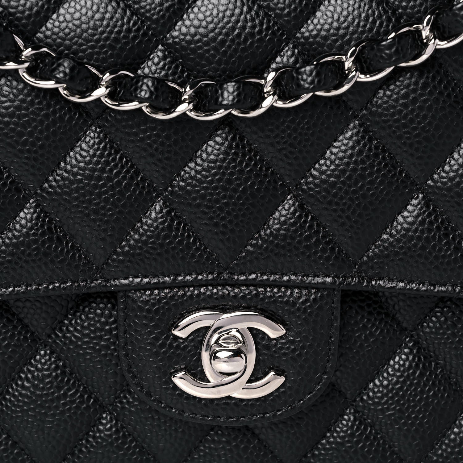 Chanel Caviar Quilted Medium Double Flap Black 8 of 12