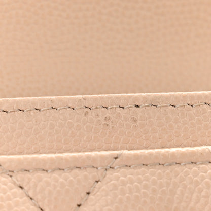 Chanel Caviar Pearl Quilted Coco Candy Flap Card Holder Beige 13 of 15