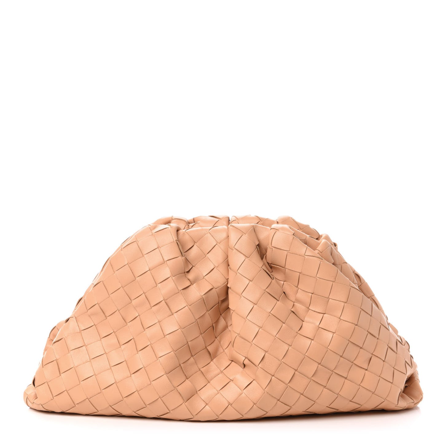 Nappa Maxi Intrecciato The Pouch Oversized Clutch Almond
